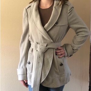 BURBERRY London "Trench-style" Wool and Cashmere Belted Jacket |